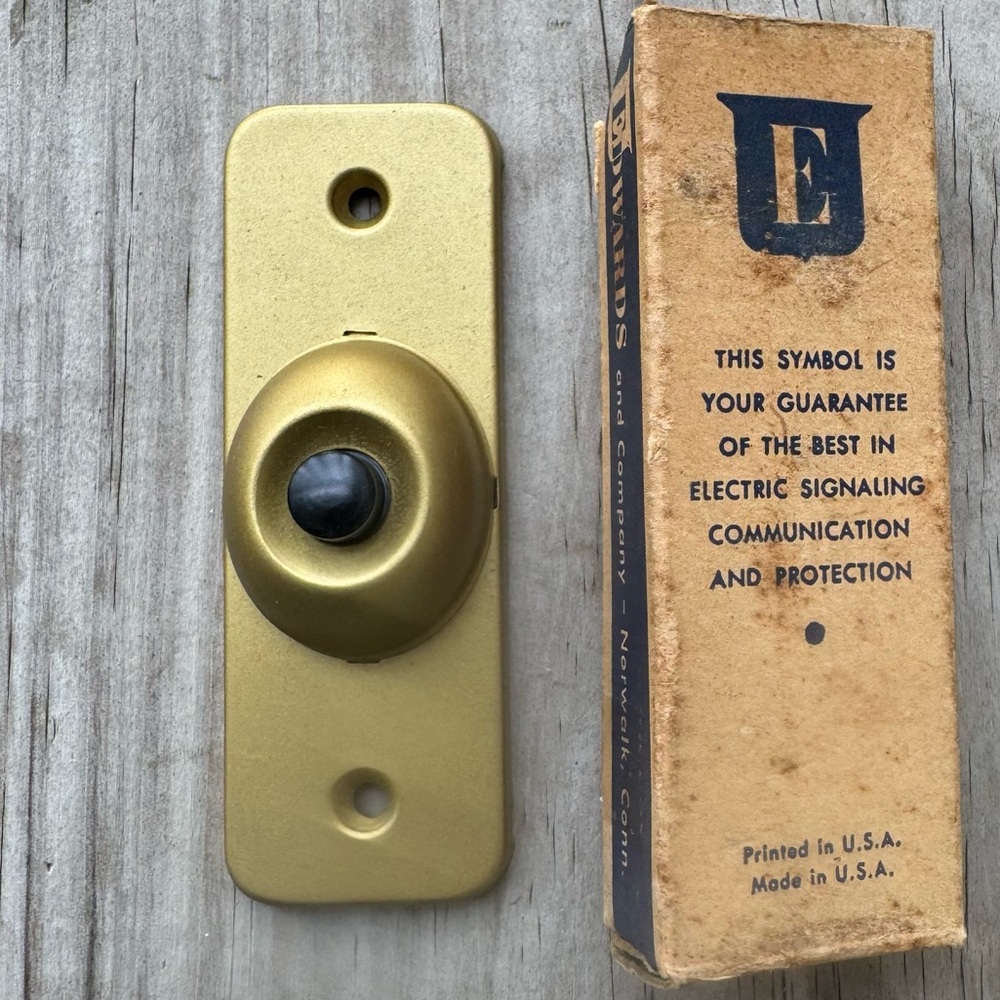 Vintage Gold Doorbell Button